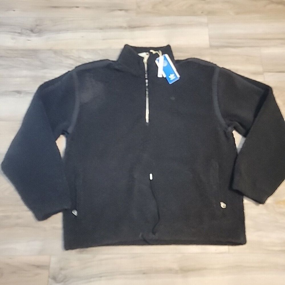 Addida OriginalsBlack Premium Essentials Fleece Half Zip Crewneck II5802 Mens LG